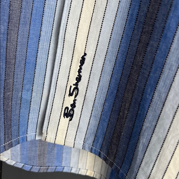 Men's Ben Sherman Blue Striped Shirt size XL - Picture 4 of 6